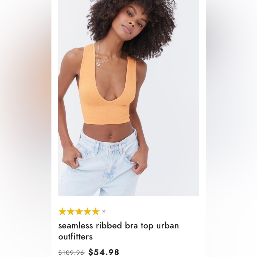 Urban Outfitters Seamless plunges bra top